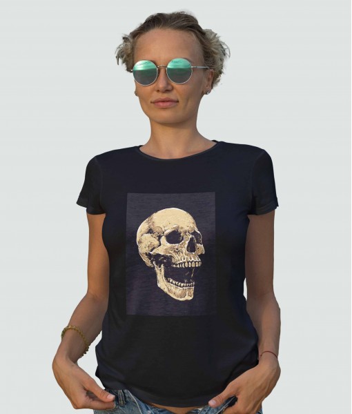 Дамска тениска с щампа Готика Head of the skull